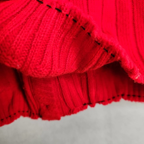 Vintage Sweater Vest Dotty Mann of Cleveland Red Button Up Knit Orlon Acrylic - Picture 9 of 12